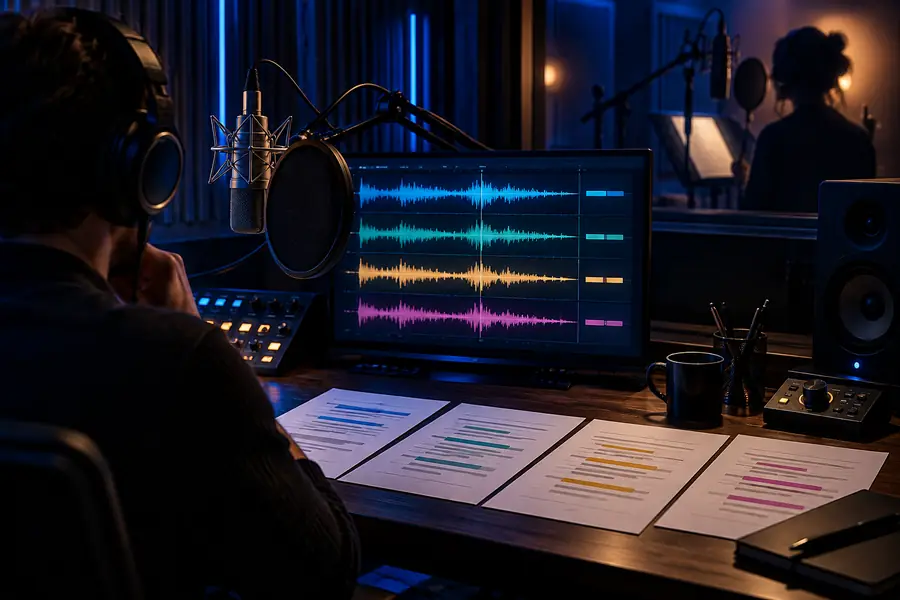 Reference audio and script prepared for multilingual voice testing